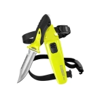 tusa fk910 dive knife pointed yellow